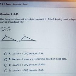 Geometry semester 2 final exam answer key